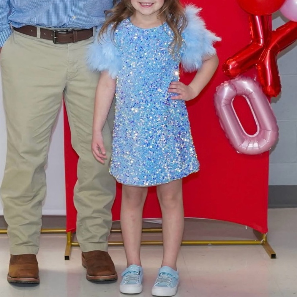 Lola + The Boys Blue Sequin Dress